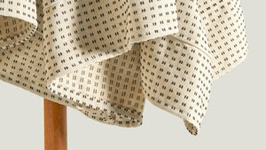 Cream textured parasol fabric
