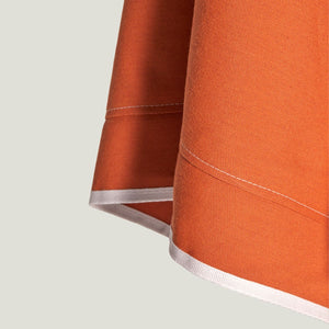 Orange parasol fabric detail