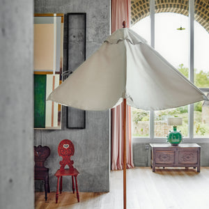 Off-white parasol in a living room