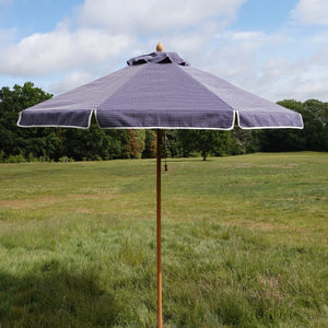 Navy blue & white garden parasol