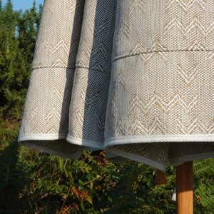 Beige patterned parasol